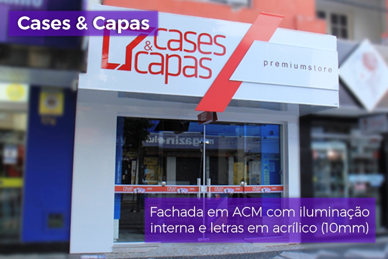 Fachada em ACM - iluminação interna